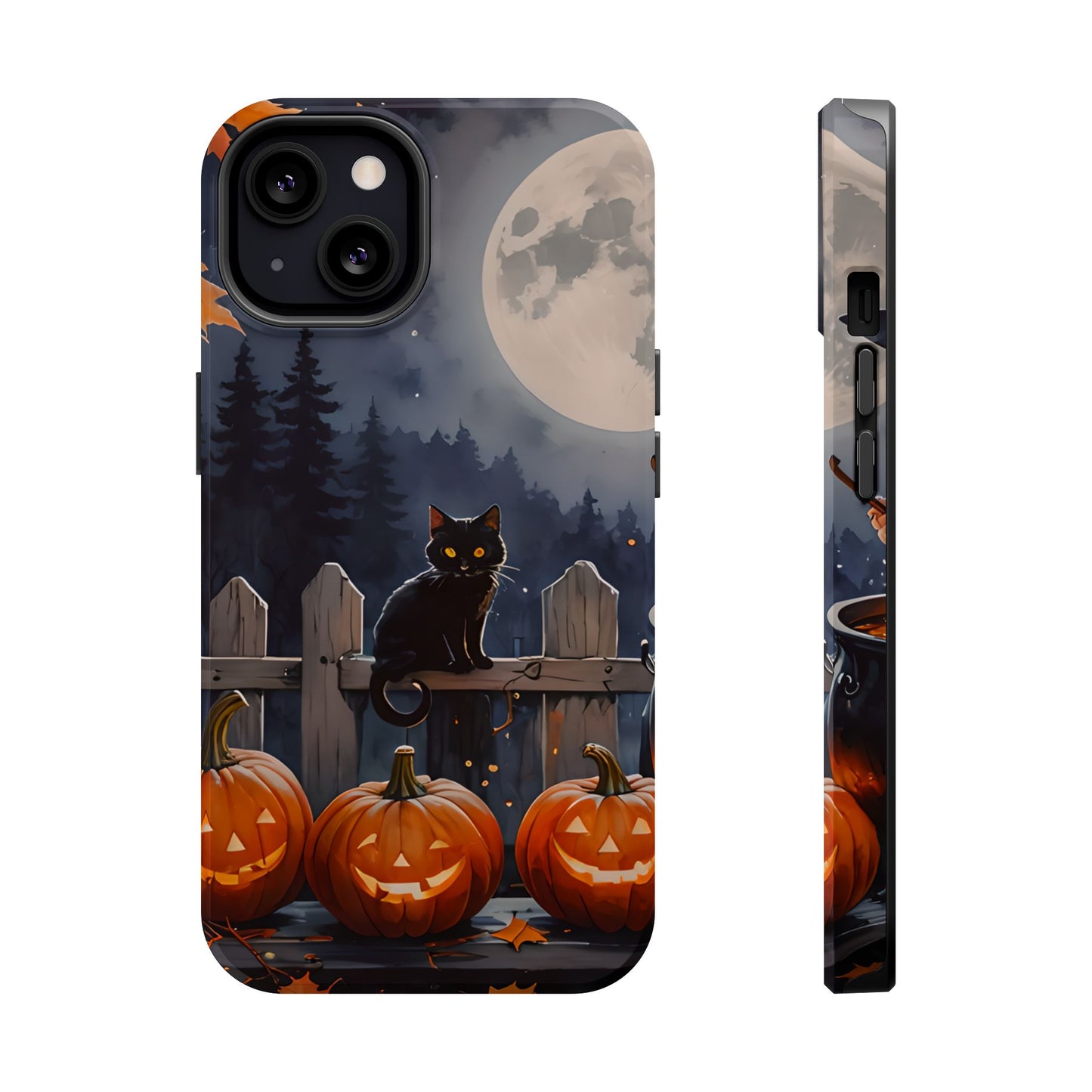 Black Cat Pumpkin Magnetic Phone Case