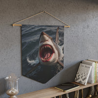 Great White Shark Pennant Wall Decor