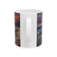 Beach Sunset Walk Ceramic Mug