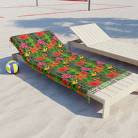 Tropical Bird of Paradise Flower Beach Towel