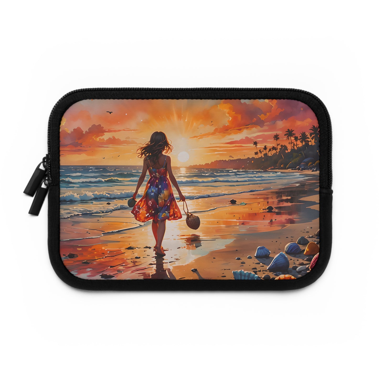Sunset Beach Walk Laptop Sleeve