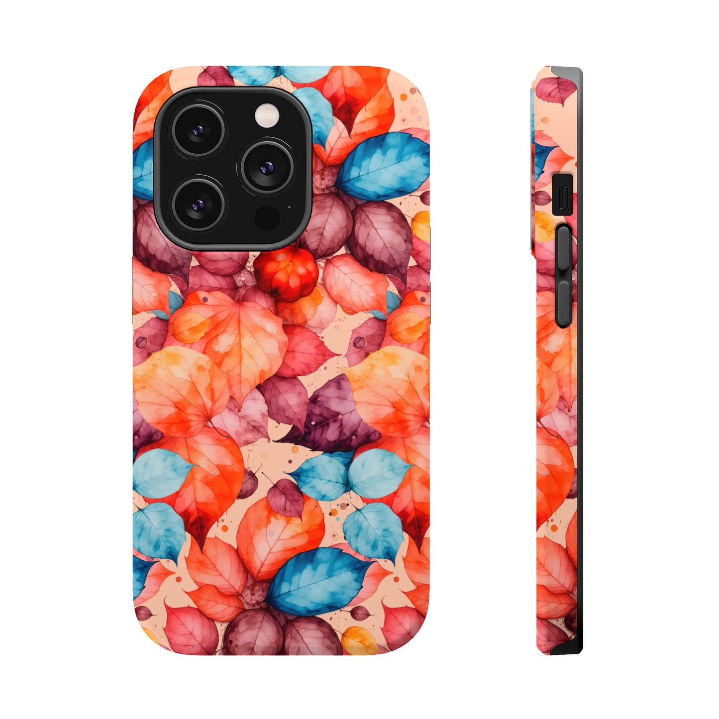 Watercolor Autumn Leaves Magnetic Phone Case