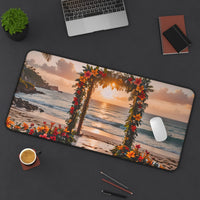 Tropical Sunset Floral Arch Desk Mat
