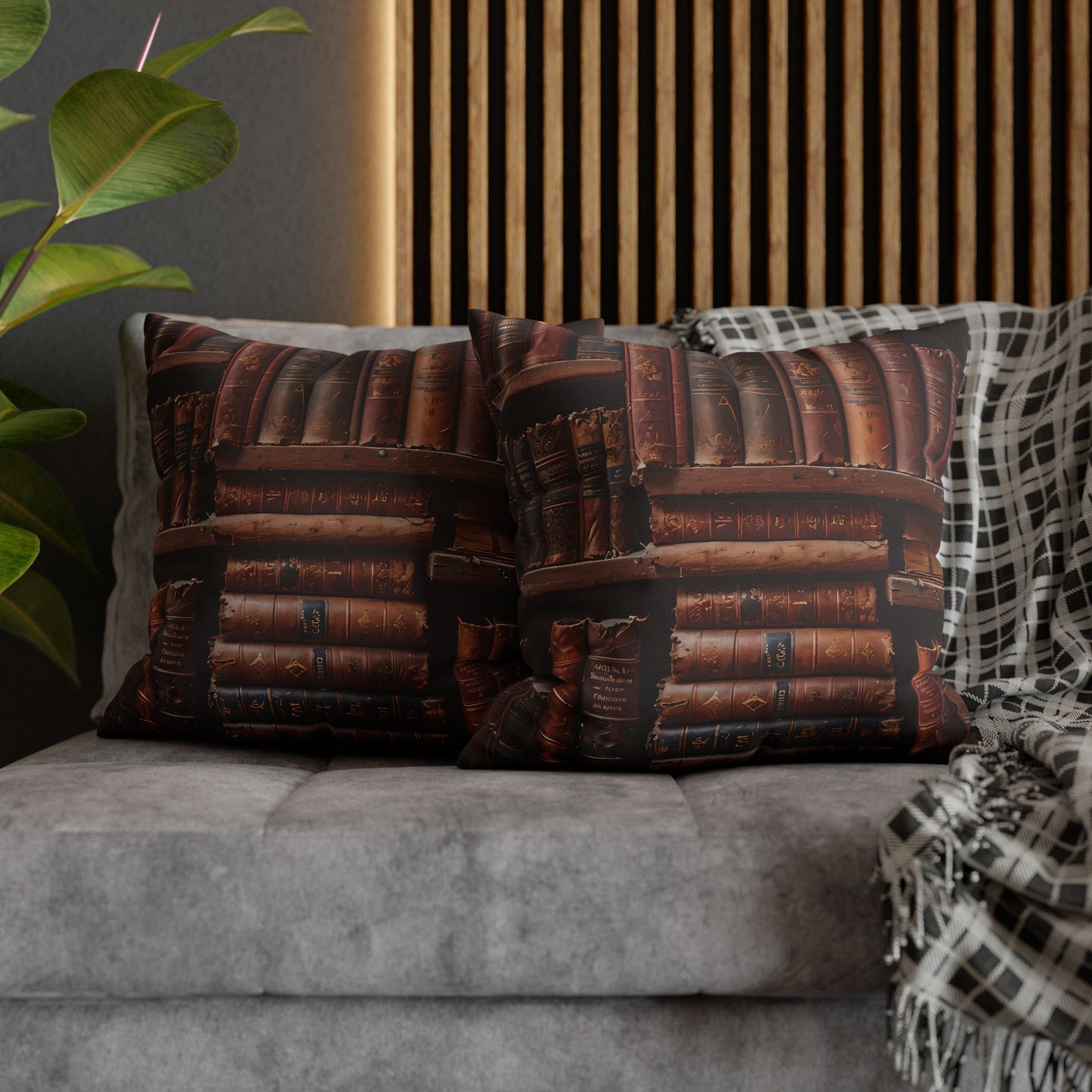 Rare Books on Book Shelf Pillow Cover