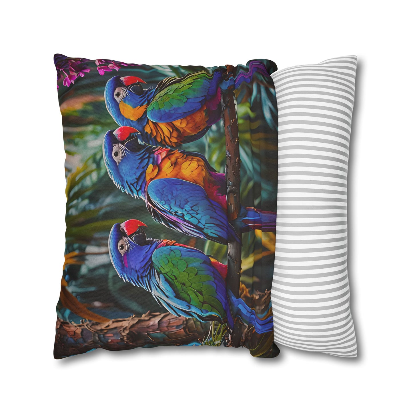 Tropical Parrots Decorative Pillowcase