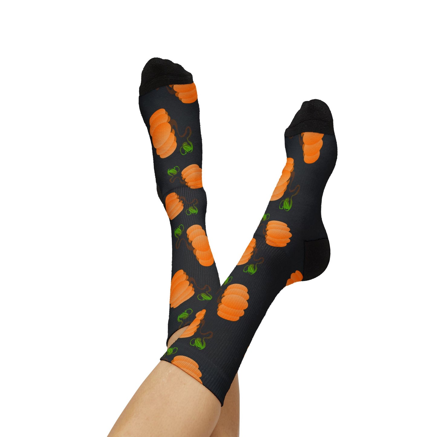 Orange Pumpkin Crew Socks