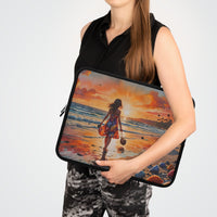 Sunset Beach Walk Laptop Sleeve