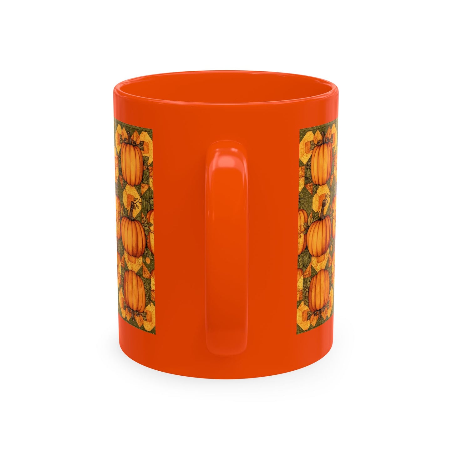 Pumpkin Quilt Patch Ceramic Mug