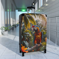 Macaw in Jungle Cabin Suitcase