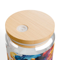 Artist Painting Portrait Sipper Glass