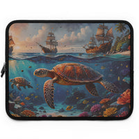 Sea Turtle Dive Laptop Sleeve