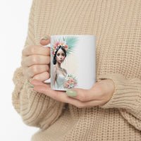 Bridal Tropical Floral Ceramic Mug