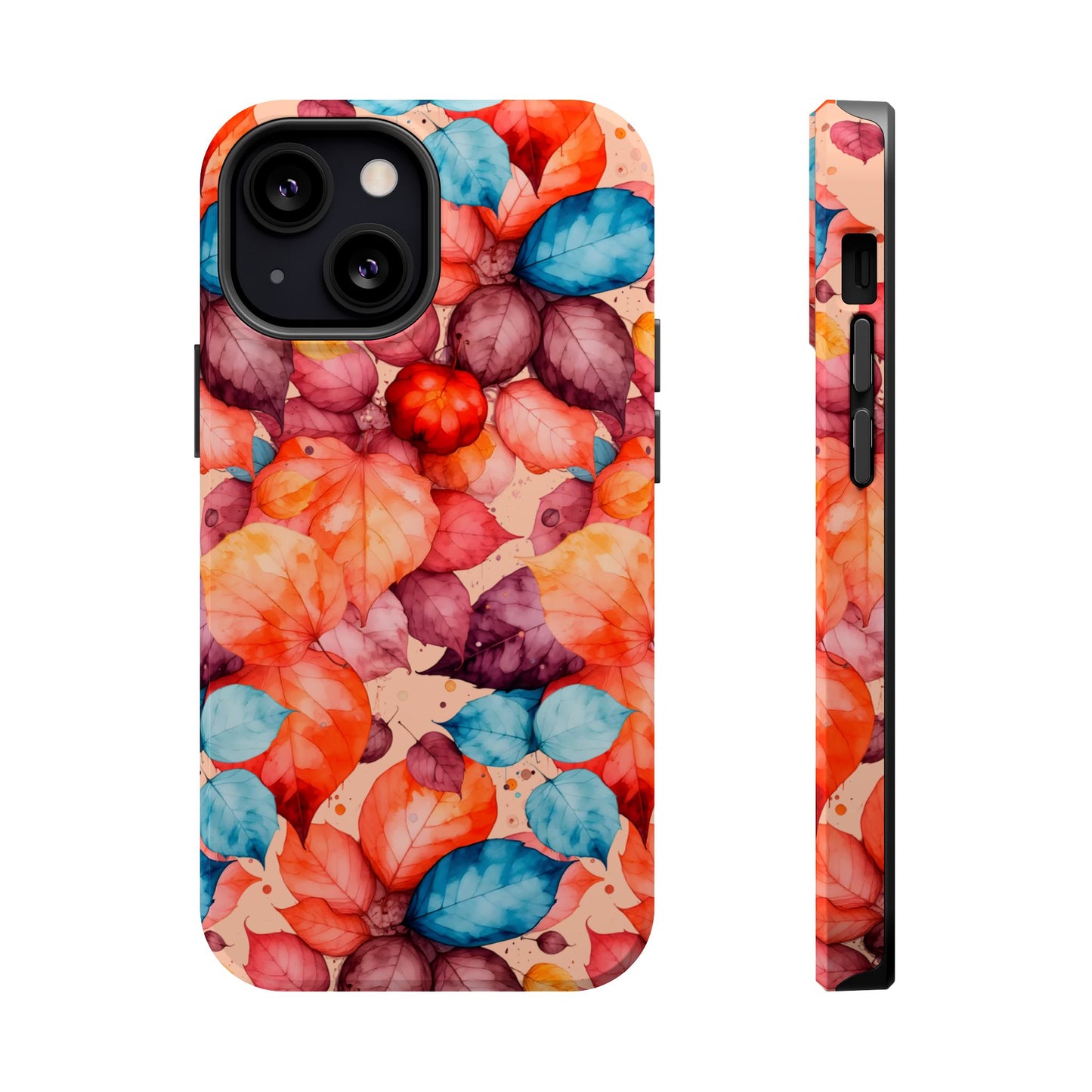Watercolor Autumn Leaves Magnetic Phone Case
