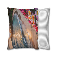 Plumeria Beach Sunset Pillowcase