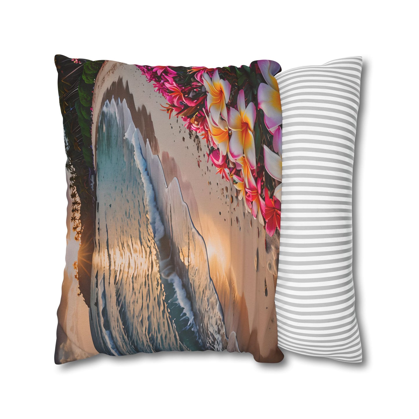 Plumeria Beach Sunset Pillowcase