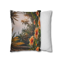 Tropical Hibiscus Decorative Pillowcase