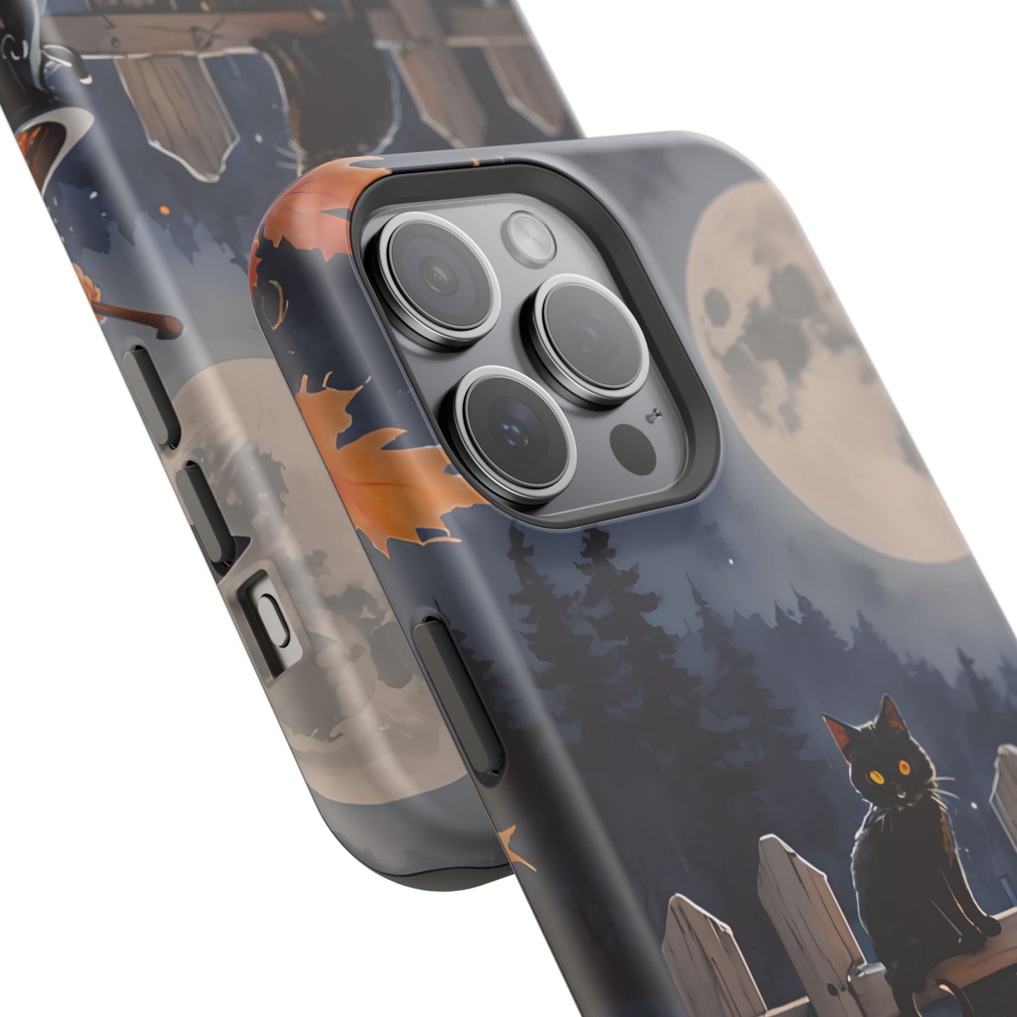 Black Cat Pumpkin Magnetic Phone Case