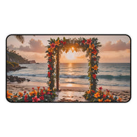 Tropical Sunset Floral Arch Desk Mat