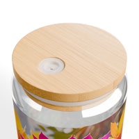 Colorful Sweet Floral Succulent Sipper Glass