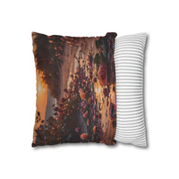 Romantic Rose Beach Sunset Pillowcase