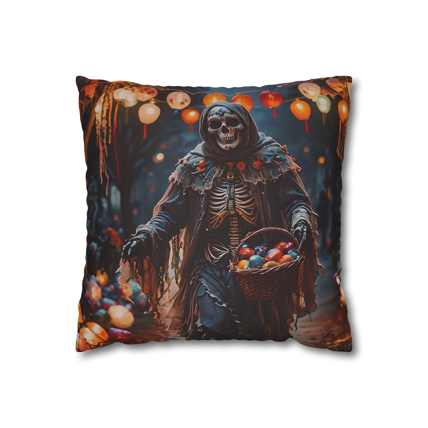 Spooky Grim Reaper Decorative Pillow Cover