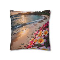 Plumeria Beach Sunset Pillowcase