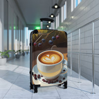 Cappuccino Love and Coffee Beans Suitcase