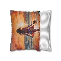 Sunset Beach Walk Pillowcase