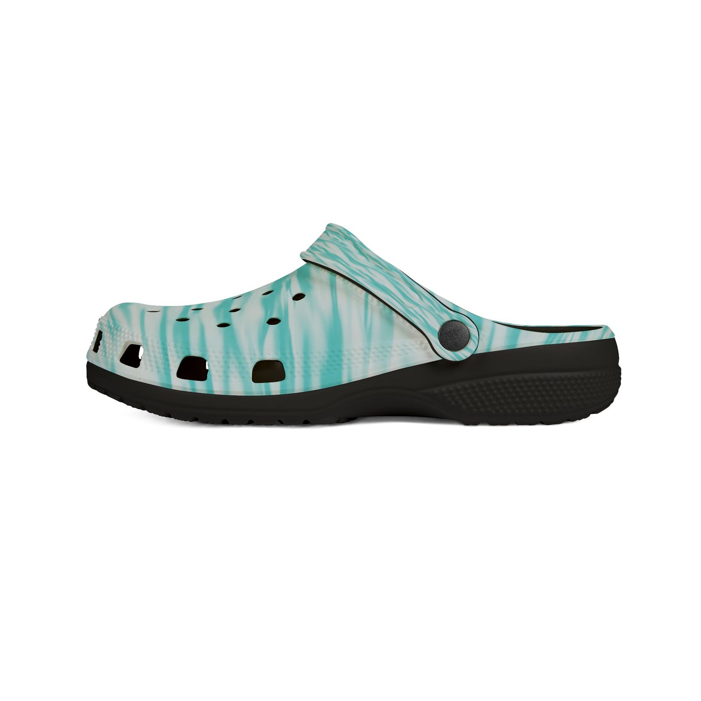 Turquoise Wave Foam Clogs