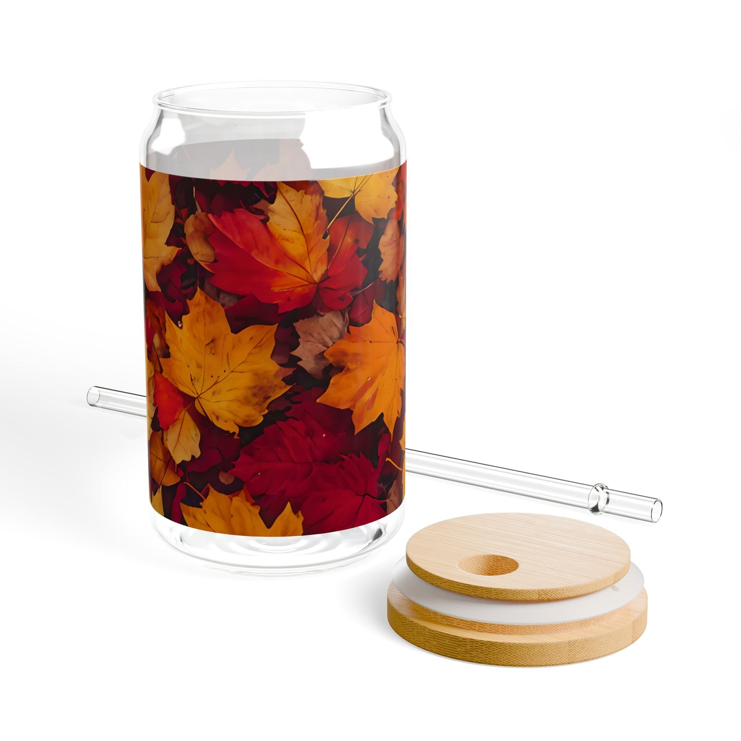 Autumn Leaves Sipper Glass
