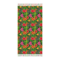 Tropical Bird of Paradise Flower Beach Towel