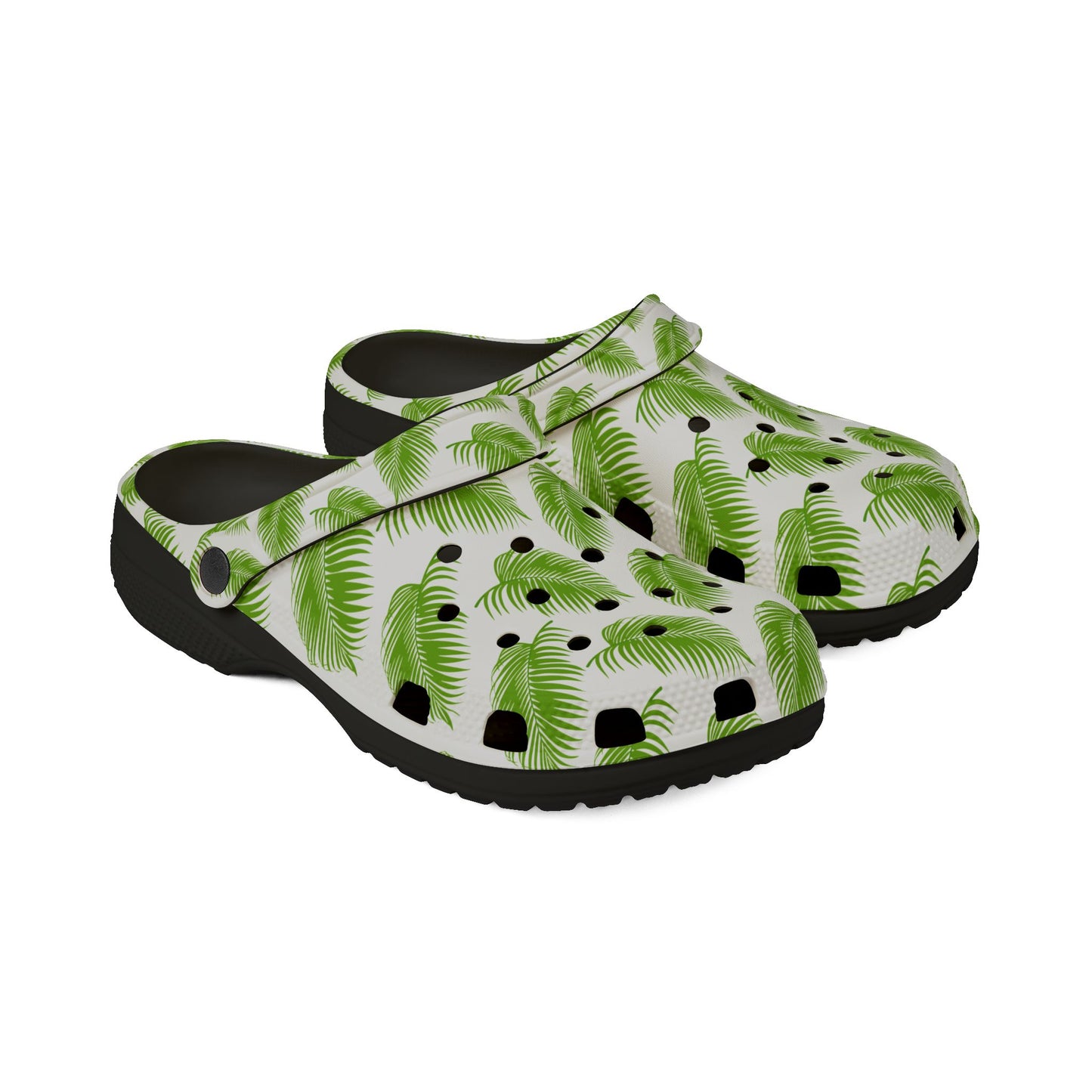Tropical Palm Leaf Clogs