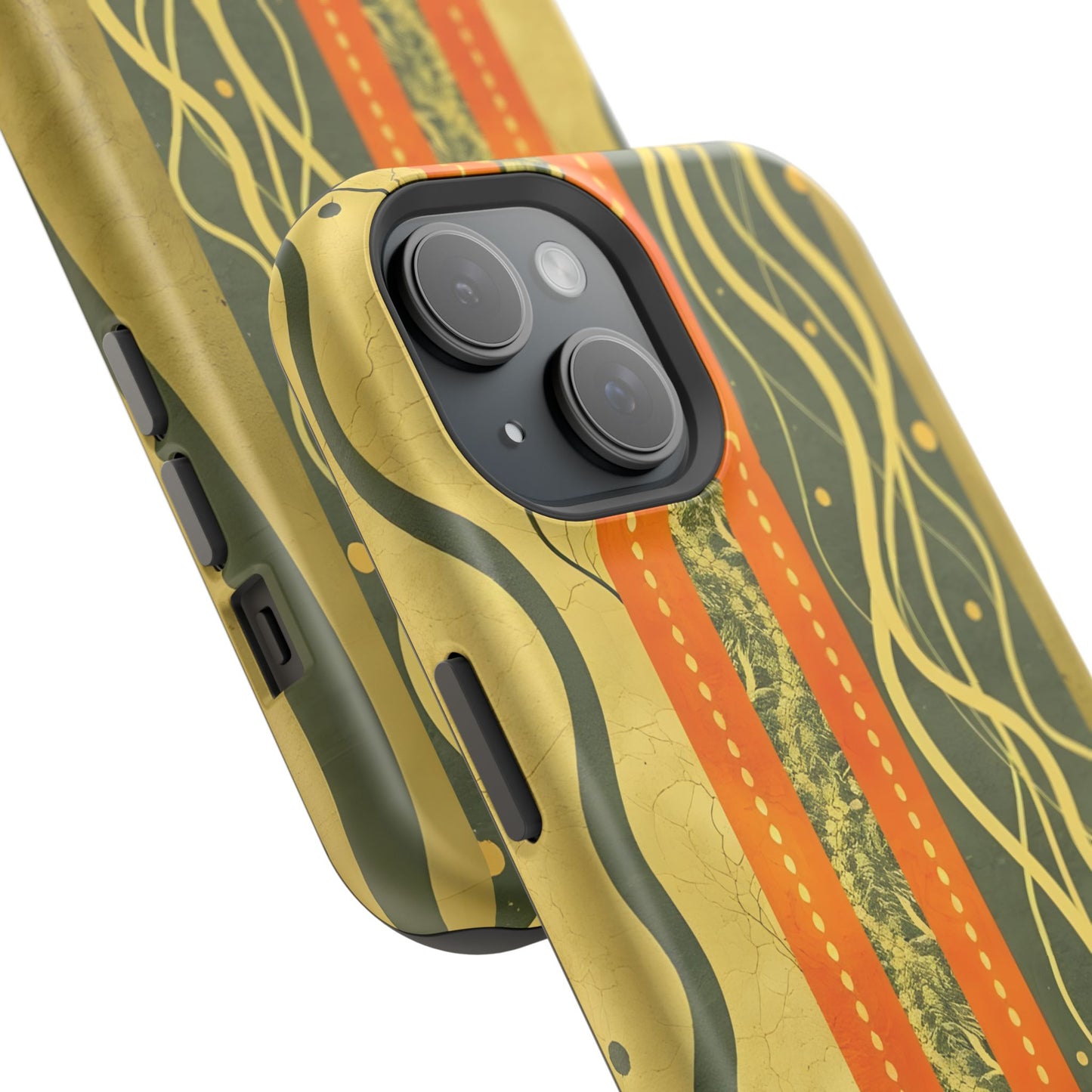 Autumn Colors Stripes Magnetic Phone Case