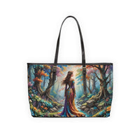 Enchanted Woodland Woman PU Leather Shoulder Bag