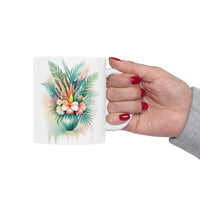 Tropical Bride Floral Ceramic Mug
