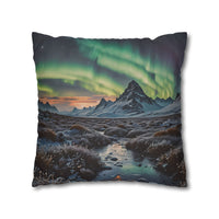 Aurora Mountain Decorative Pillowcase