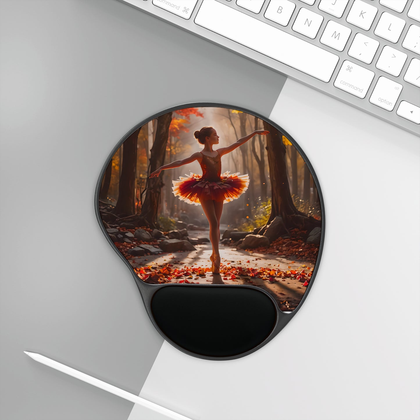 Autumn Ballet Mouse Pad with Wrist Rest