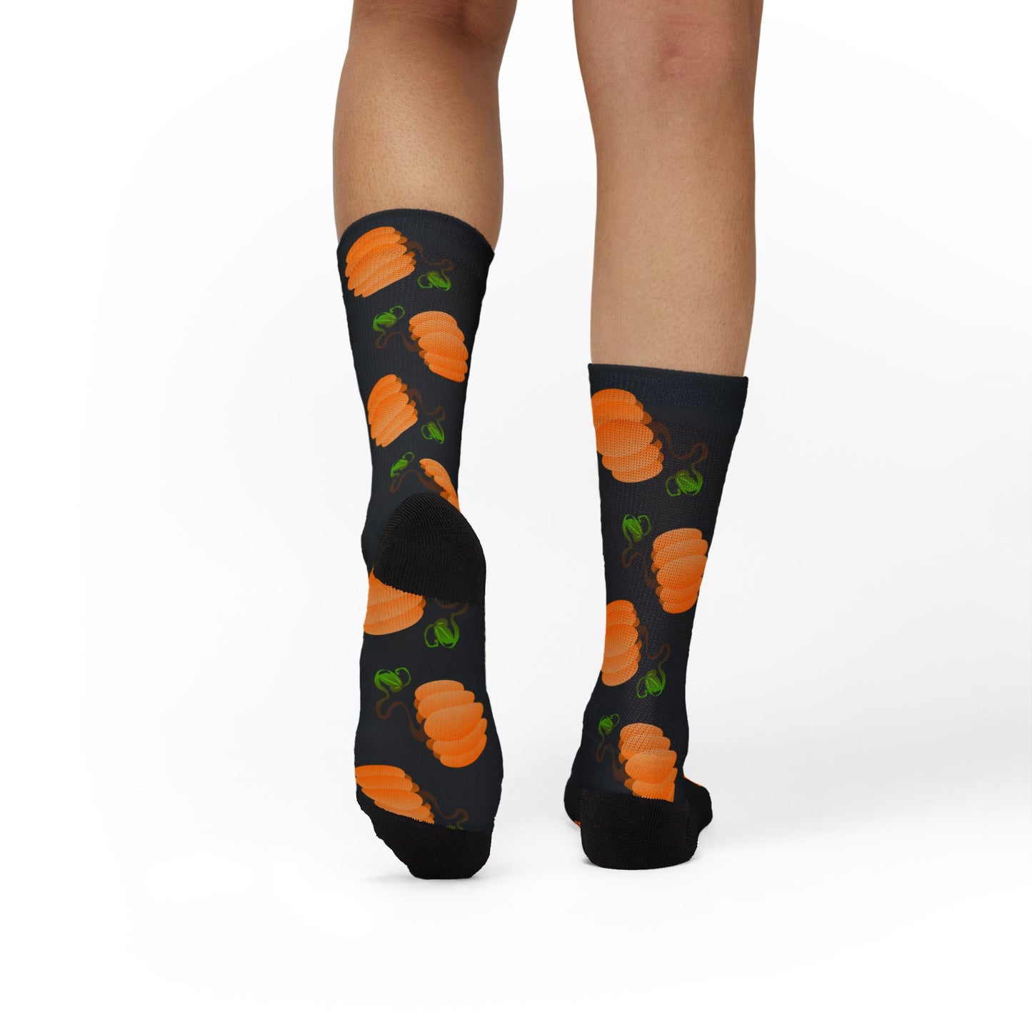 Orange Pumpkin Crew Socks