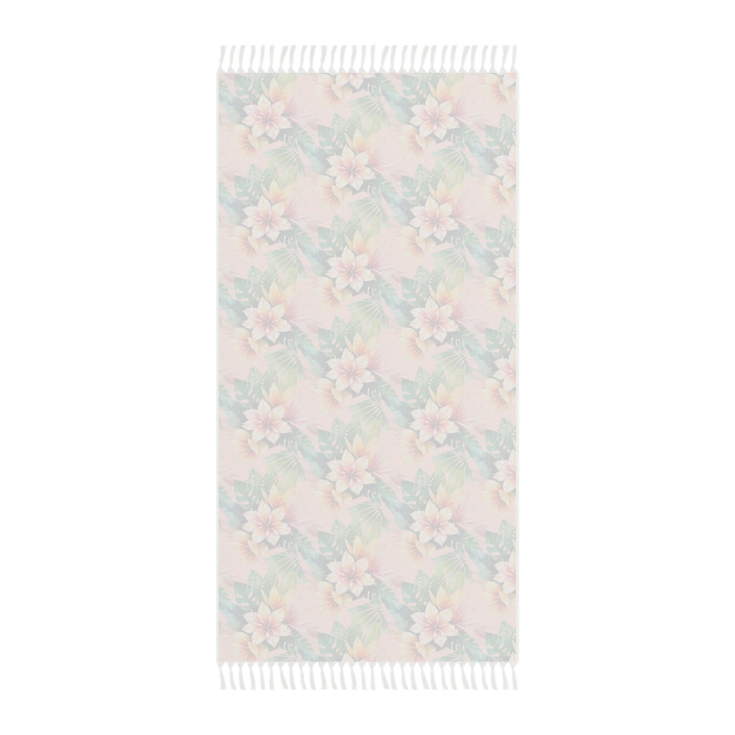 Boho Tropical Floral Beach Towel