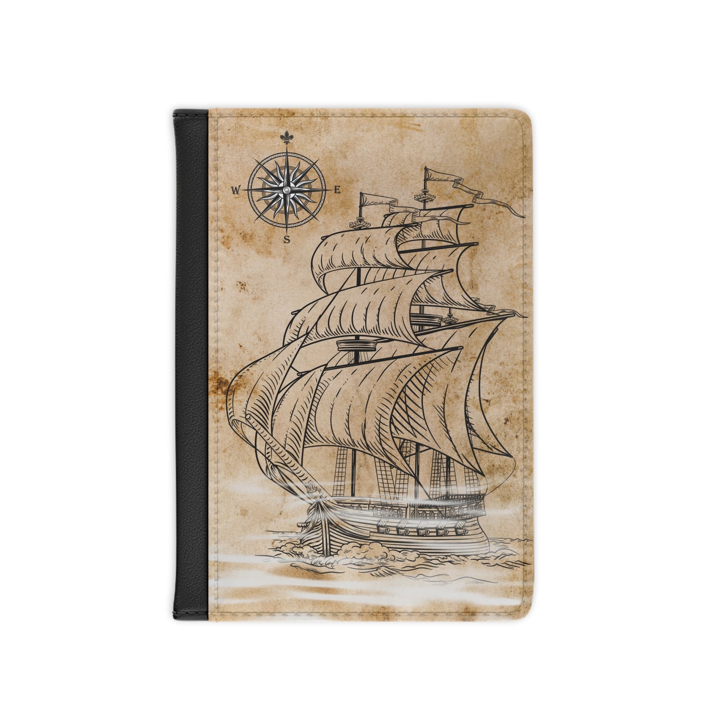 Vintage Sailing Ship Passport Cover
