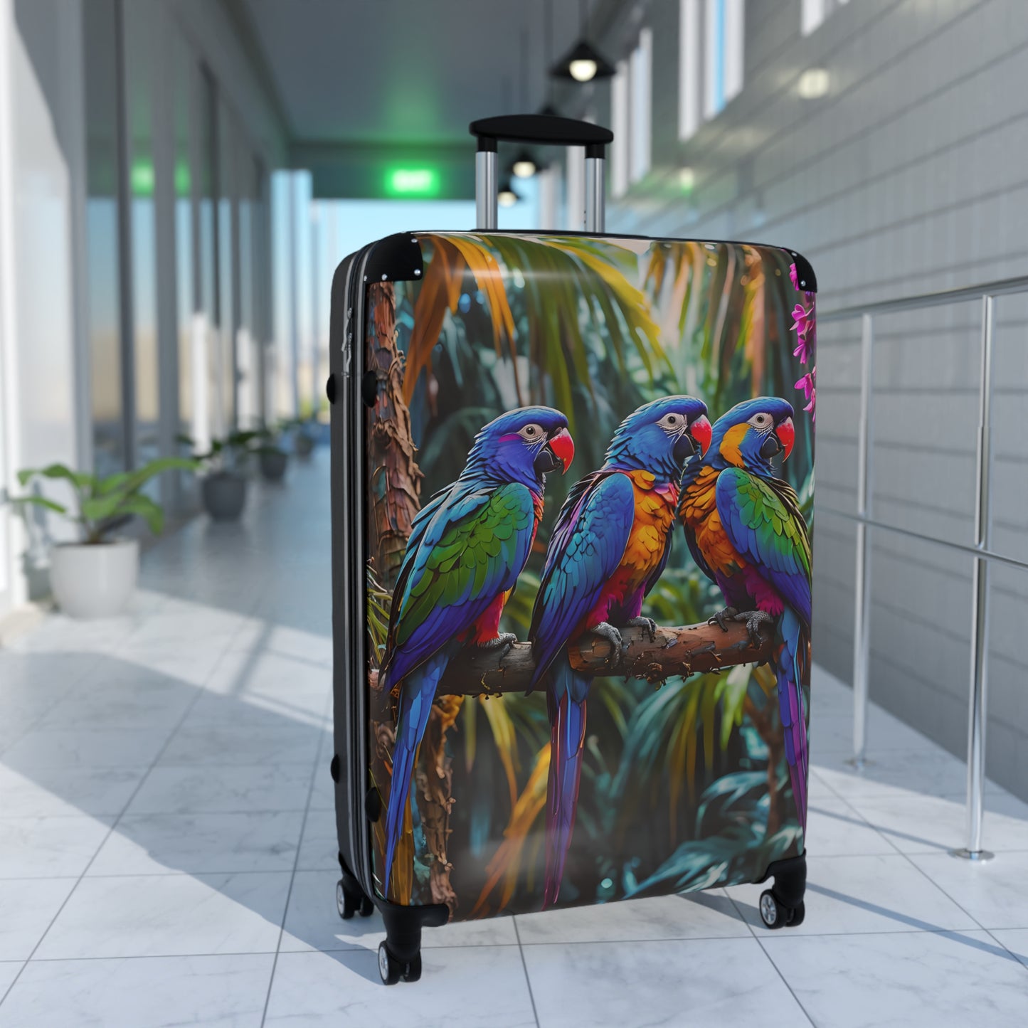 Blue Parrot Cabin Suitcase