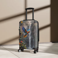 Tropical Waterfall Parrot Cabin Suitcase