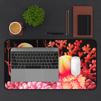 Vibrant Jellyfish Coral Desk Mat