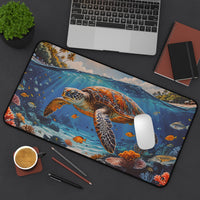 Coral Reef Sea Turtle Desk Mat