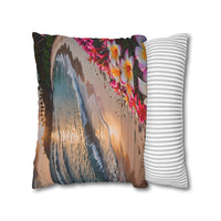 Plumeria Beach Sunset Pillowcase