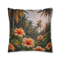 Tropical Hibiscus Decorative Pillowcase
