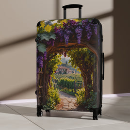 Purple Wine Grapes Vineyard Cabin Suitcase
