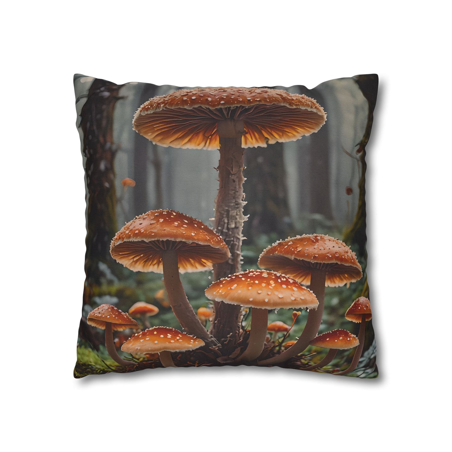 Mushroom Forest Decorative Pillowcase