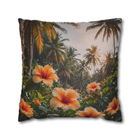 Tropical Hibiscus Decorative Pillowcase