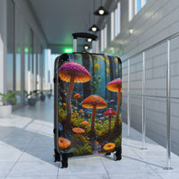 Vibrant Mushrooms in Rain Forest Cabin Suitcase